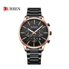 CURREN - Reloj 8435 Negro - Negro Diseño Elegante