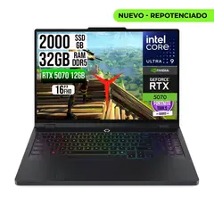 LENOVO - PORTATIL LEGION PRO 5 INTEL CORE U9-275HX RTX 5070TI SSD 2TB RAM 32GB 16" OLED WQXGA
