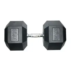 GENERICO - Pesa Mancuerna Encauchetada 50 Kg unidad Gym
