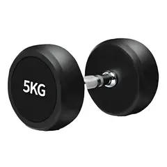 GENERICO - Pesa Mancuerna Encauchetada Redonda 5 Kg Unidad Gym