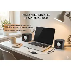 STARTEC - Parlante star tec 2.0 usb negro