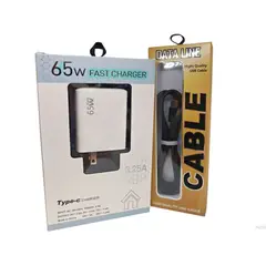 GENERICO - Cargador 65w Gan Carga Rápida Simultánea Laptop Cel Tablet Blanco