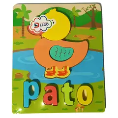GENERICO - Rompecabezas Madera Montessori X4 Unidades Para Niños Puzzle