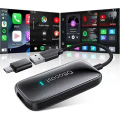 OTTOCAST - Ai Box Inalámbrico Android Auto CarPlay con YouTube Netflix y más Apps de Video para Vehiculos