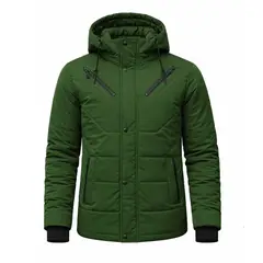 MODA EN CIRCUITO - Chaqueta Impermeable Tipo Semigabán para Hombre - Capota Removible