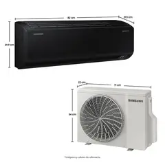 SAMSUNG - Aire Acondicionado 12000 BTU Mini Split WindFree AI Digital Inverter Black Edition