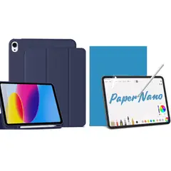 GENERICO - Forro Funda Smart Case Para ipad a16-10ma gen + Lapiz + Paperlike