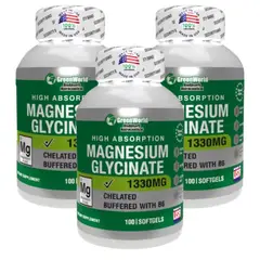 NATURAL ENERGY PRODUCTS - Glicinato de Magnesio - Sueño reparador y Profundo x3
