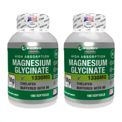 NATURAL ENERGY PRODUCTS - Glicinato de Magnesio - Salud Física y Mental x2