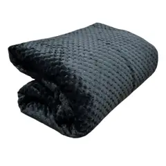 GENERICO - Manta Térmica Textura Piña Cobija Doble Ultrasuave Color Negro