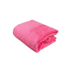 GENERICO - Manta Térmica Textura Piña Cobija Doble Ultrasuave Rosa Chicle