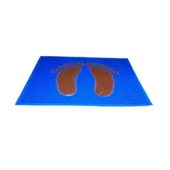 GENERICO - Tapete De Entrada Pvc 40 X 60 Cm Diseño Huellas Color Azul