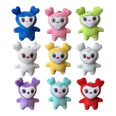 GENERICO - Coleccion de 9 LLaveros De Peluche en Colores de Jihyo Lovely Kpop Korea