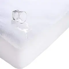 HOME - Protector De Colchón Impermeable + Obsequio 2 Fundas Cama Sencilla Blanco