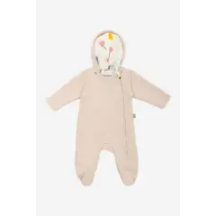 NATO - Talego Colección La Magia de Ser pijama color crudo con capota removible y forro estampado de helados en interior