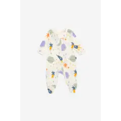 NATO - Pijama Básica Colección La Magia de Ser color crema con estampado en cohetes