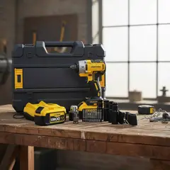 GENERICO - Kit Pistola De Impacto Inalámbrica 128v 12 Adapatadores Am