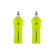 SPORTFITNESS - Set X2 Botellas Flexibles Verde Para Agua 500 Ml