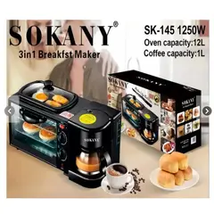 SOKANY - Horno Eléctrico 3 En 1