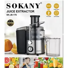 SOKANY - Extractor De Jugos Automatico Frutas Y Verduras 800w