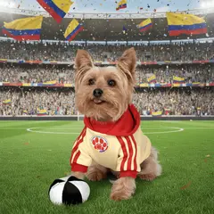 GENERICO - NUEVO PRODUCTO Buzo hoodie para perro Federación Colombiana - Talla 2XL - Ropa para Mascotas