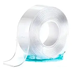 GENERICO - Cinta Doble Faz Adhesiva Silicona Multiusos Reutilizable 1mt
