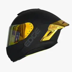 EDGE HELMETS - CASCO EDGE SHANGHAI CERTIFICADO ECE2206 NEGRO DORADO MATE
