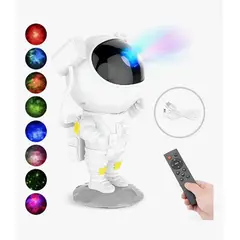 GENERICO - Lámpara Astronauta Proyector LED Giratorio Star Nebula Cúpula Blanca