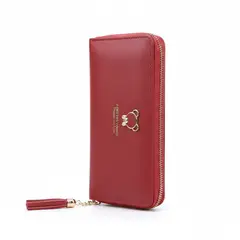 FOREVER - Billetera Larga Roja Oso Young Para Mujer En Cuero Sintetico De Calidad