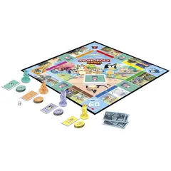 HASBRO GAMES - Juego de Mesa Monopoly Junior Edición Bluey
