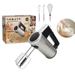 SOKANY - Batidora De Mano Multifuncional + 2 Accesorios