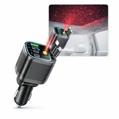 GENERICO - Cargador Proyector Laser Retráctil 4 En 1 Carro  Pantalla Led Carga Rapida