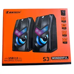 JERTECH - Parlantes Para computador USB a 1.5V con luces led