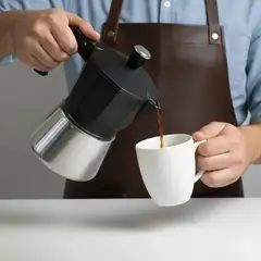 BIGCENTER - Cafetera Moka Italiana Para Inducción Gas y Eléctrico 3 Tazas