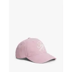 TOMMY HILFIGER - Gorra rosa de béisbol con logo bordado