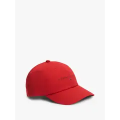 TOMMY HILFIGER - Gorra roja de béisbol con logo bordado