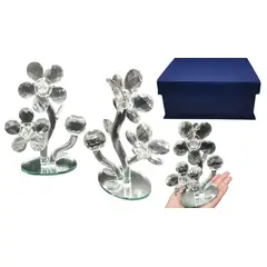 MAZUGI - Flor Decorativa Transparente Tipo Cristal Elegante para Hogar