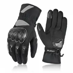 SUOMY - Guante 100% Impermeable Negro Térmicos tres capas Palma antideslizante WP06