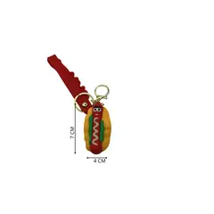 MAZUGI - Set de 4 Llaveros Comida Rápida Diseño Divertido Moderno