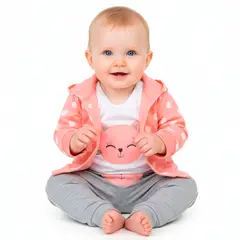 BABY KDS - Conjunto Bebe Niña 3 Piezas - Glotoncitos..