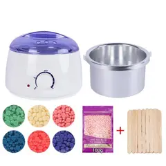 GENERICO - Set Olla De Cera depiladora Con Aplicadores y Perlas