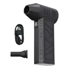 GENERICO - Soplador Aire Portátil Mini Jet Turbo Con Luz LED Recargable Negro