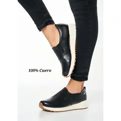 EVEGONZ - Zapatos Sin Cordones En Cuero Zapato Casual Mujer