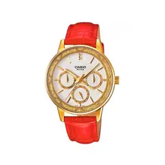 CASIO - RELOJ PARA MUJER LTP-2087GL-4AVDF -ROJO