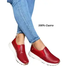 EVEGONZ - Zapatos Cómodos En Cuero Zapato de Mujer Sin Cordones