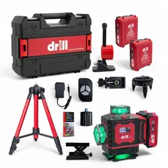 PROTOOL - Nivel Láser 16 Líneas Verde 4d Drill Con Trípode