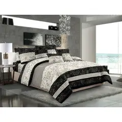 SIRENITAS - Edredón Cubrelecho Colcha Doble faz Gris Barcelona