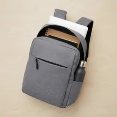MULTIBAGS - BOLSO PARA ESTUDIO O TRABAJO IMPERMEABLE CON ESPACIO PARA COMPUTADOR COLOR GRIS