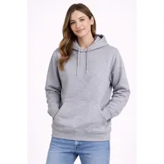 FRIOLENTA - Saco hoodie mujer algodón perchado - Gris