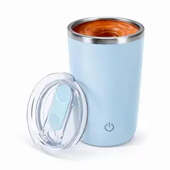 GENERICO - Taza Mezcladora Magnética Automática Recargable para Café y Chocolate MD-19AZUL